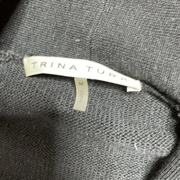 Trina Turk cardigan sweater belt merino wool size medium m - Picture 3 of 9